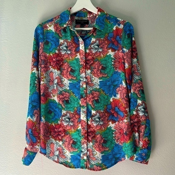 Banana Republic Floral Blouse Multicolor - Picture 1 of 8